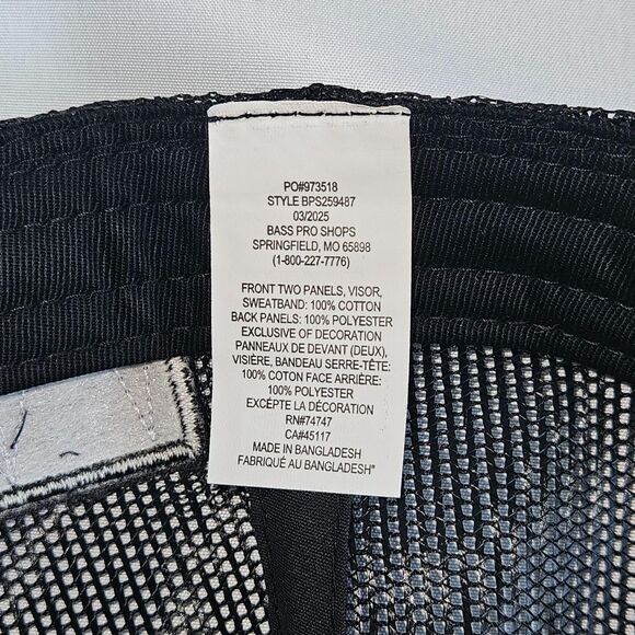 Bass Pro Shops “Gone Fishing” California Republic Trucker Hat Black Mesh Snapbac - Picture 5 of 7